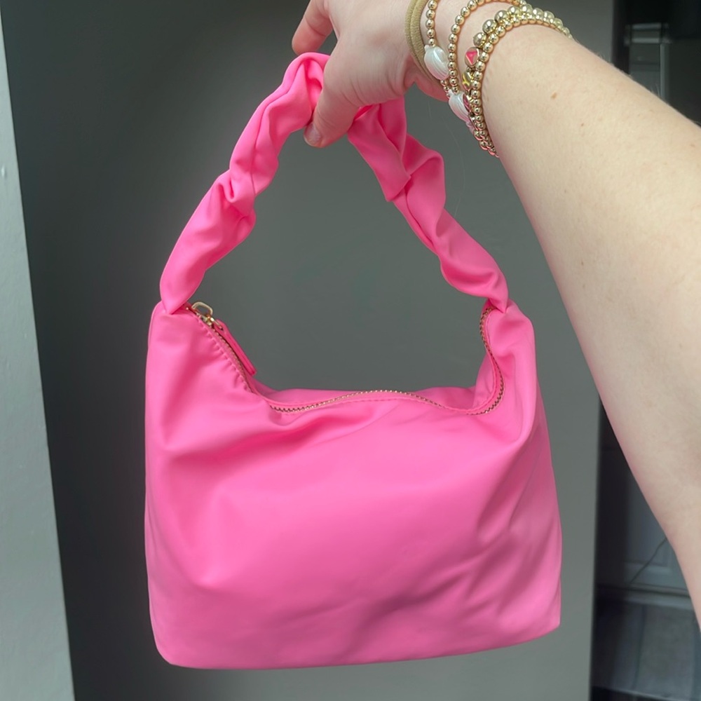 Stoney Clover Lane Bubblegum Nylon Scrunch Handle Bag